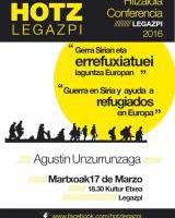 Hitzaldia: Gerra Sirian eta Errefuxiatuei Laguntza Europan / Guerra en Siria y refugiados en Europa