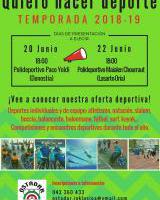 Kirola egin nahi dut - Deialdi irekia / Quiero hacer deporte - Convocatoria abierta