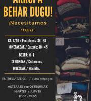 Irungo Harrera Sarea - Arropa behar du!