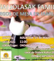 Ondare Kultur Elkartea - Mahai jolasak familian