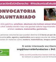 Haurralde Fundazioa: Buscamos voluntarios/as - Boluntarioak bilatzen ditugu