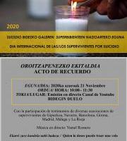 Acto Conmemorativo. DIA INTERNACIONAL SUPERVIVIENTES POR MUERTE POR SUICIDIO. 2020