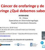 Hitzaldia: Orofaringe eta laringe minbiziak. Zer jakin behar dugu?