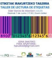 Elikagaien Etiketak Irakurtzeko Tailerra