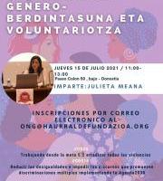 ODS5 Sendotuz: Genero - Berdintasuna eta Voluntariotza