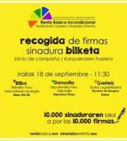 Sinadura bilketaren hasierako kanpaina aurkezteko ekitaldiak