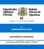 Nazioarteko lankidetzarako eta hirugarren munduaren garapenerako dirulaguntzen 2022ko deialdia.