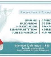 Euskal Herriak Kapitalari Planto Plataformaren Aurkezpena