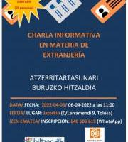 BILTZEN-en TAILERRA: Atzerritartasunari buruzko hitzaldia