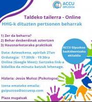 Taller Online &quot;Necesidades de las personas con una EII&quot;