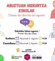 Amher Sos Racismo - Abuztuan hizkuntza eskolak