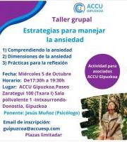 Tailerra: Antsietatea kudeatzeko estrategiak