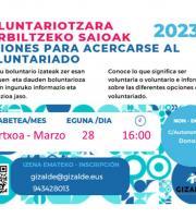 Gizalde - Boluntariotzara hurbiltzeko saioak