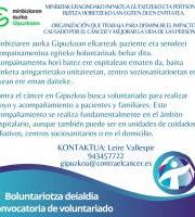 Minbiziaren Aurka Gipuzkoanek Boluntarioak Behar Ditu