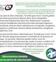 San Juan de Dios Elkartearen Boluntariotza Deialdia