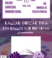 Kalean Ehuntzeko Munduko Egunea Día Mundial de Tejer en Público