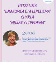 Hitzaldia: Emakumea eta Lipedema