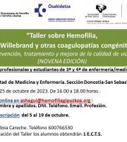 Taller sobre hemofilia, von Willebrand y otras coagulopatías congénitas