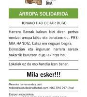 Hiritarron Harrera Sarearen Arropa Solidarioa