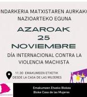 Donostiako Emakumeen Etxea - Indarkeria matxistaren aurkako egunea