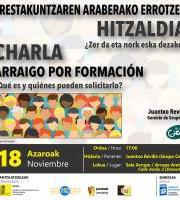 Hitzaldia: “Arraigo por formación”