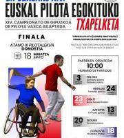 Gipuzkoako euskal pilota egokituko XIV. Txapelketa