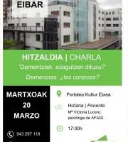 Hitzaldia: Dementziak: Ezagutzen dituzu