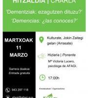 Hitzaldia: Dementziak: Ezagutzen dituzu