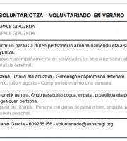 Aspacek Udara Honetarako Boluntarioak Behar Ditu