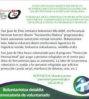 San Juan de Dios Elkartearen Boluntariotza Deialdia