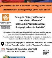 Coloquio / Solasaldia: Integración social: una visión diferente"