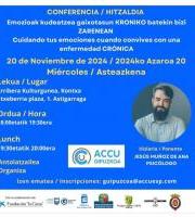 Hitzaldia: Emozioak kudeatzea gaixotasun Kroniko batekin bizi zarenean