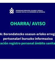 Borondatezko osasun-langileen erregistroa, DANAk eragindako eremuetan laguntzeko