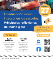 WEBINAR. Hezkuntza sexual integrala eskoletan: Iparraldeko eta hegoaldeko gogoeta nagusiak.