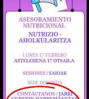 Jardunaldia: Nutrizioari Buruzko Banakako Aholkularitza