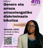 Webinarra: La doble discriminación por motivos de género y racial