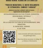 Jardunaldia: Migrazio prozesua, atzeritasun araudi berria