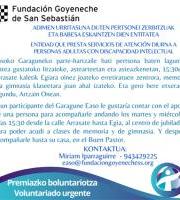 Fundación Goyenecheren Premiazko Boluntariotza