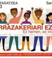 Sos Arrazakeria Gipuzkoa - Arrazakeriari ez. Ez hemen, ez inon