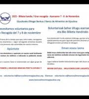 Gipuzkoako Elikagai Bankuak Boluntarioak behar ditugu