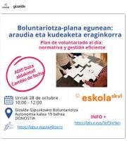 Formazioa: Boluntariotza-plana egunean: Araudia eta kudeaketa eraginkorra