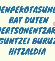 Hitzaldia: Menpekotasuna Duten Pertsonen Laguntza