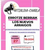 Hitzaldia: Errotze berriak