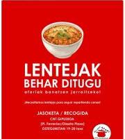 Kaleko Afari Solidarioak Lentejak behar ditugu