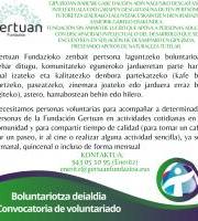 Gertuan Fundazioaren Boluntariotza deialdia