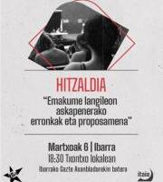 Ibarra 8M - Hitzaldia