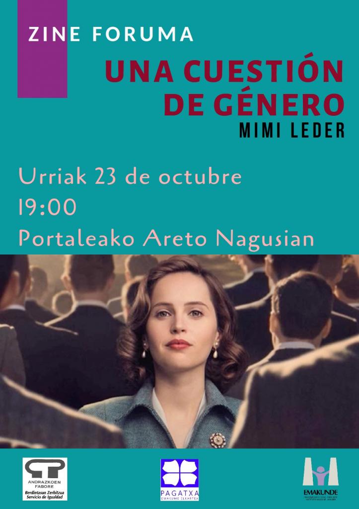 Cartel Una cuestión de género octobre 2020