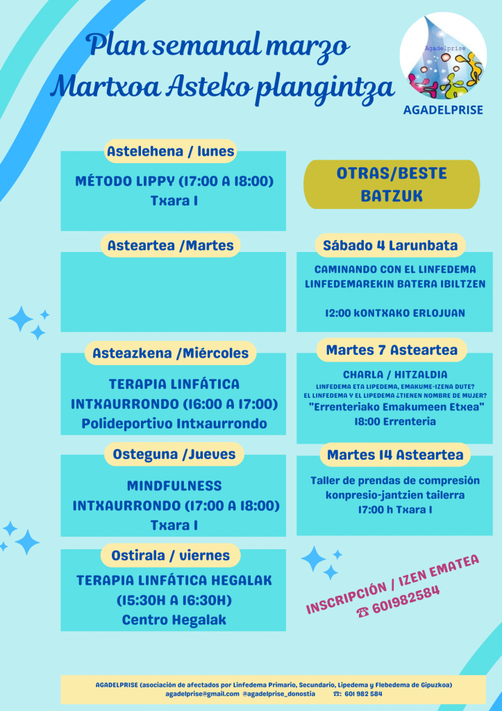 planificador semanal marzo