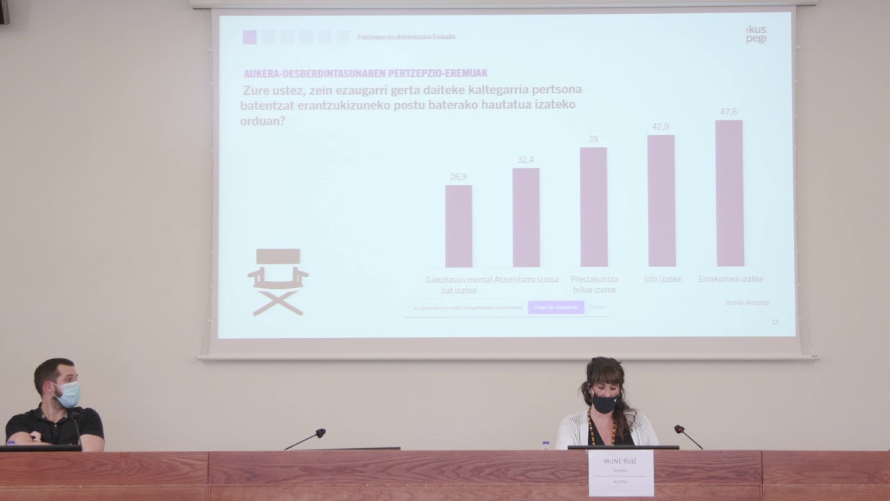 Irune Ruiz: Aniztasuna eta diskriminazioa Euskadin: pertzepzioak eta jarrerak