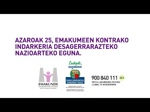 Azaroak 25 ߟ Emakumeen kontrako indarkeria desagerrarazteko nazioarteko eguna